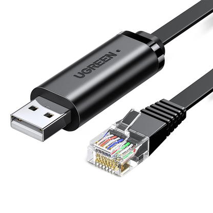 UGREEN CM204 USB Console Kabel, RJ45, 3m, Zwart
