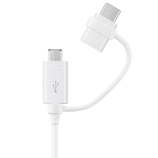 Data- en oplaadkabel USB-A - USB-C / microUSB Samsung Combo 2in1, 18W, 1,5m, Wit EP-DG930DWEGWWW