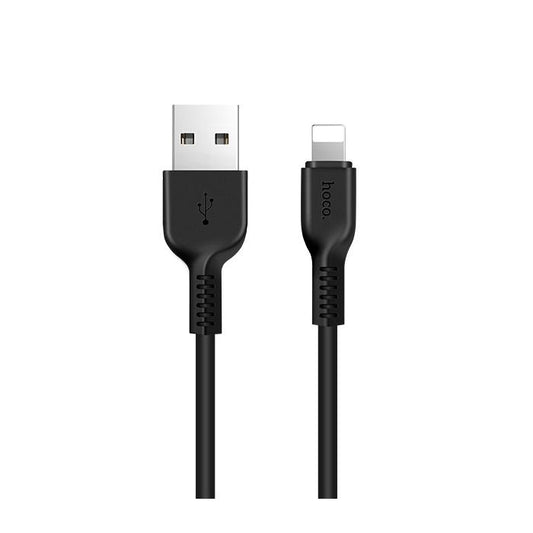 USB-A - Lightning Daten- und Ladekabel HOCO Flash X20, 18W, 1m, Schwarz