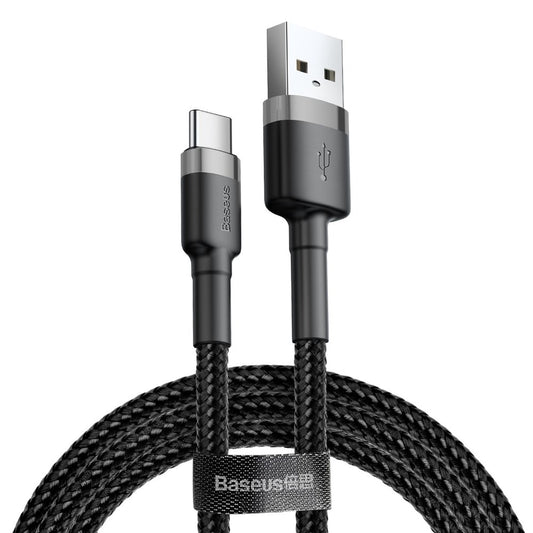 Data- en oplaadkabel USB-A naar USB-C Baseus Cafule, 18W, 3m, Grijs CATKLF-UG1 CATKLF-UG1 