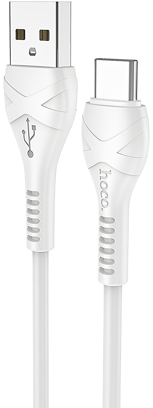 Daten- und Ladekabel USB-A - USB-C HOCO X37, 18W, 1m, Weiß