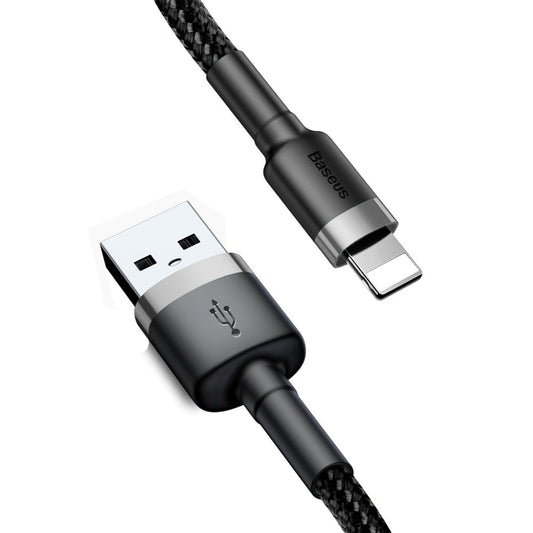 USB-A - Lightning Daten- und Ladekabel Baseus Cafule, 18W, 3m, Grau CALKLF-RG1