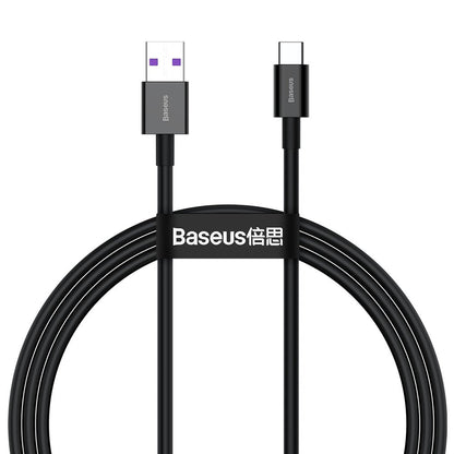 Baseus Superior USB-A naar USB-C data- en oplaadkabel, 66W, 2m, zwart CATYS-A01