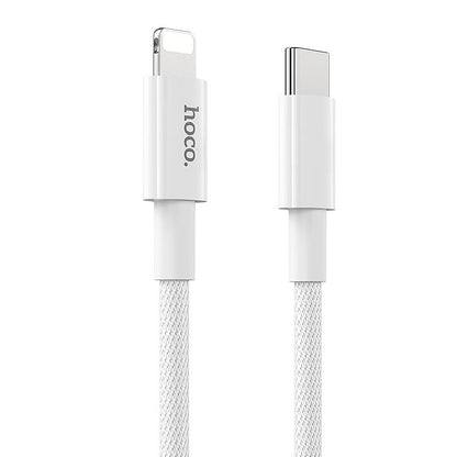 USB-C - Lightning Data- en Oplaadkabel HOCO X56, 20W, 1m, Wit