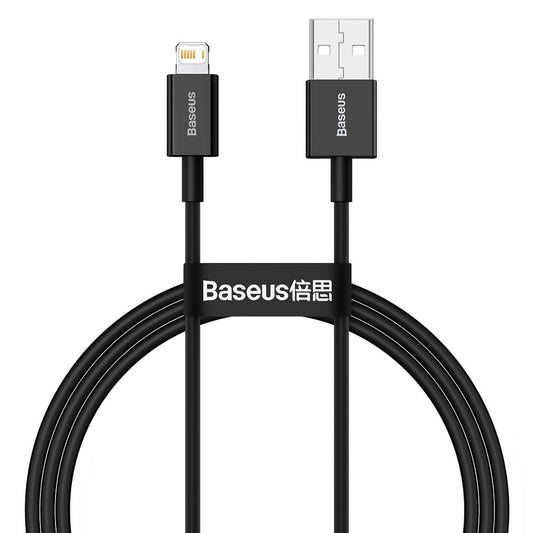 Gegevens- en oplaadkabel USB-A - Lightning Baseus Superior Series, 20W, 1m, Zwart CALYS-A01