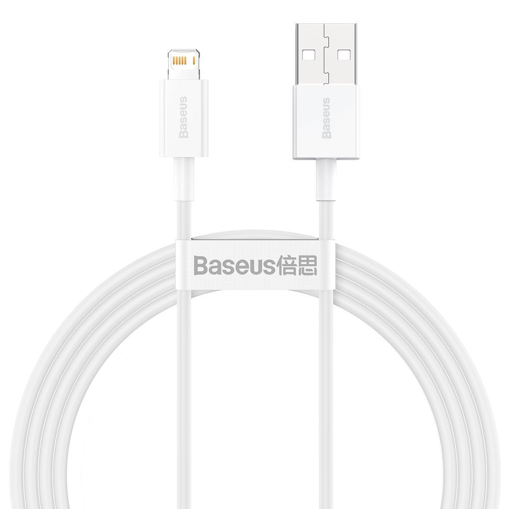 Gegevens- en oplaadkabel USB-A - Lightning Baseus Superior Series, 20W, 1,5m, Wit CALYS-B02