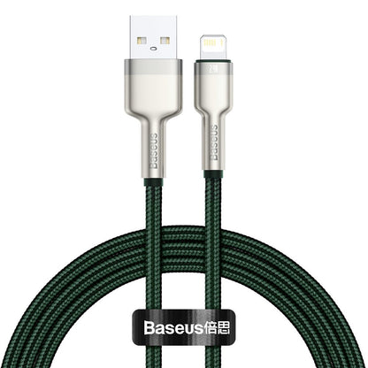 USB-A - Lightning Daten- und Ladekabel Baseus Cafule Metal Series, 18W, 1m, Grün CALJK-A06
