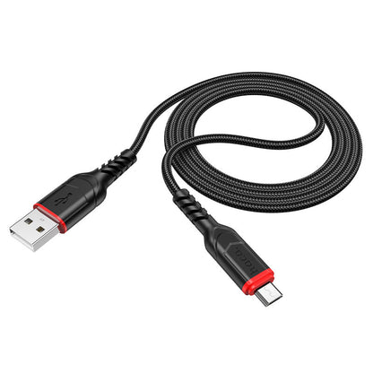 HOCO X59 Victory USB-A - microUSB Data and Charging Cable, 18W, 1m, noir