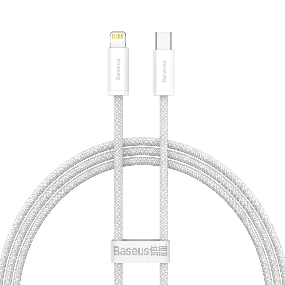 USB-C - Lightning Baseus Dynamisch Snel Opladen Data en Opladen Kabel, 20W, 1m, Wit CALD000002