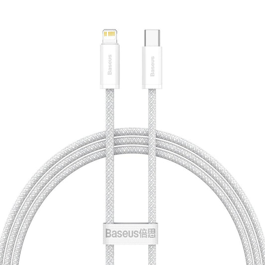 USB-C - Lightning Baseus Dynamisch Snel Opladen Data en Opladen Kabel, 20W, 1m, Wit CALD000002