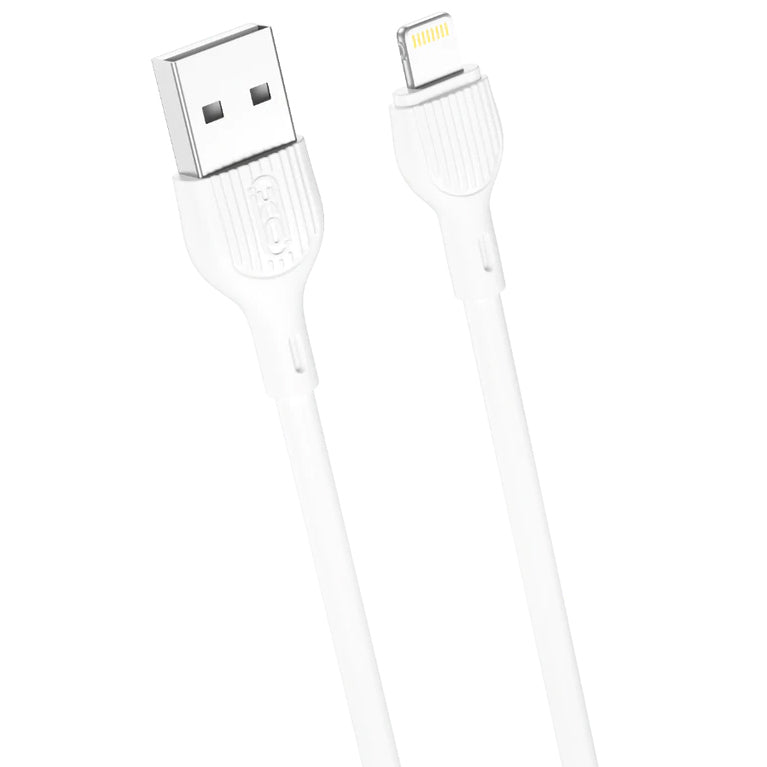 USB-A - Lightning Data en Oplaadkabel XO Design NB200, 10W, 1m, Wit
