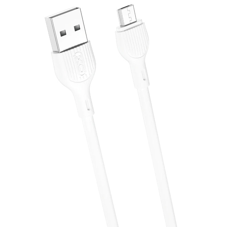 Câble de Données et de Charge USB-A - microUSB XO Design NB200, 10W, 1m, Blanc