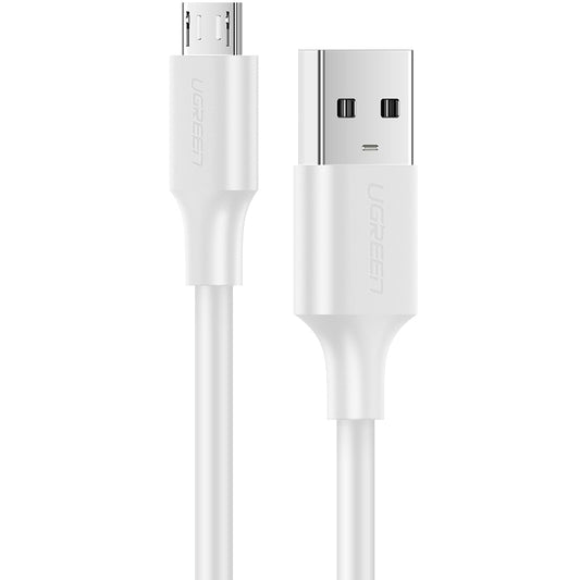 USB-A naar microUSB gegevens- en oplaadkabel UGREEN US289, 18W, 1,5m, wit