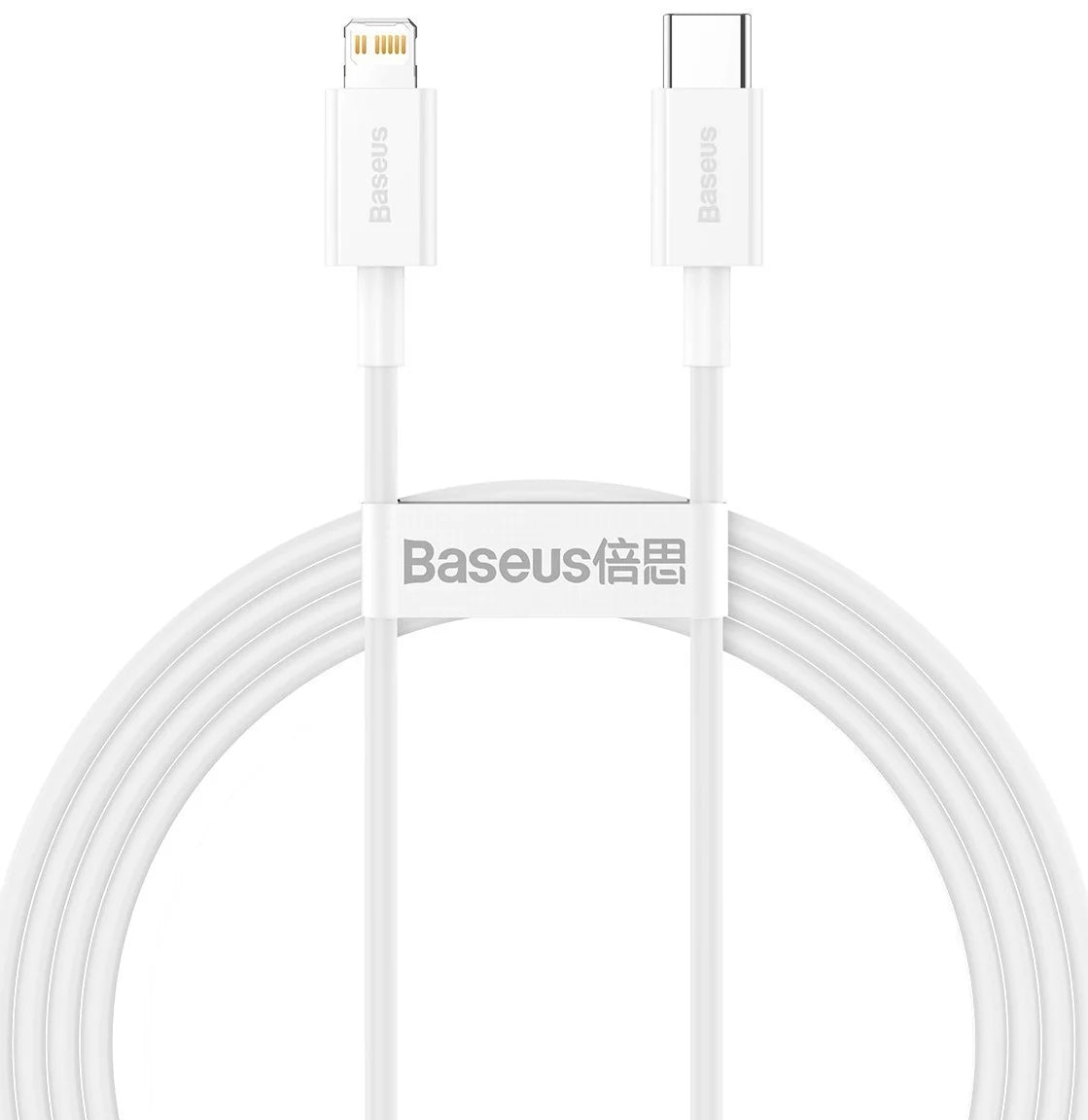 Gegevens- en oplaadkabel USB-C - Lightning Baseus Superior Series, 20W, 1,5m, Wit CATLYS-B02 