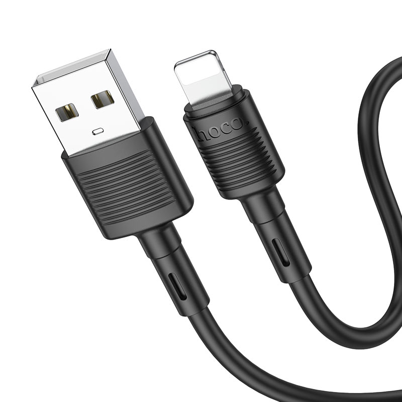 Daten- und Ladekabel USB-A - Lightning HOCO X83 Victory, 18W, 1m, Schwarz