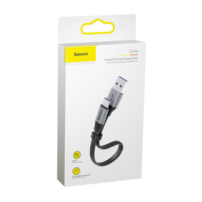 Data- en oplaadkabel USB-A - USB-C Baseus Simple, 40W, 0,23m, Grijs CATMBJ-BG1 