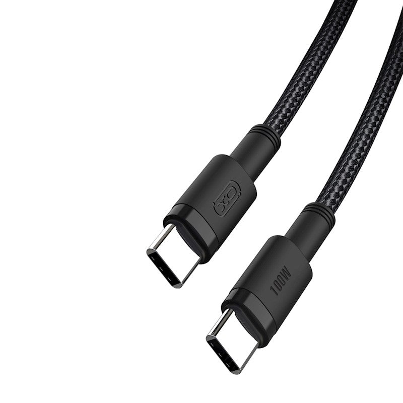 USB-C data- en oplaadkabel - USB-C XO Design USB-C NB-Q199, 100W, 1,5m, Zwart 