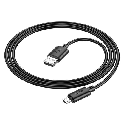 HOCO X88 USB-A - microUSB data- en oplaadkabel, 18W, 1m, Zwart 