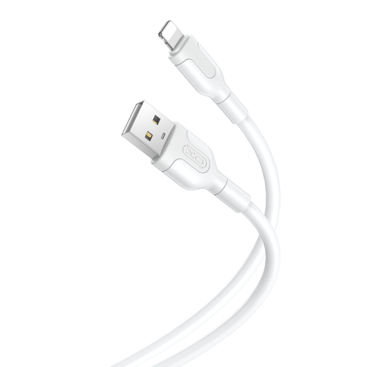 USB-A - Lightning data- en oplaadkabel XO Design NB212, 18W, 1m, Wit 