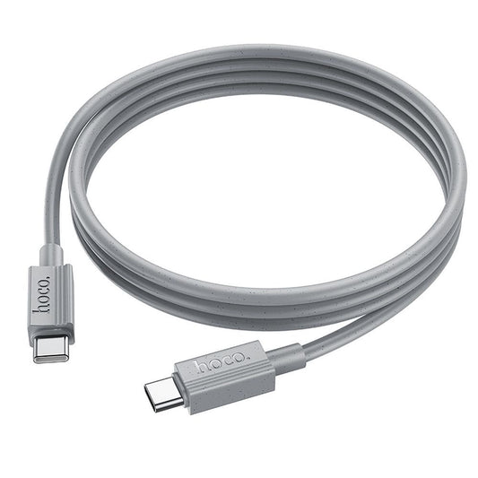 Câble de Données et de Charge USB-C - USB-C HOCO X107, 60W, 1m, Gris