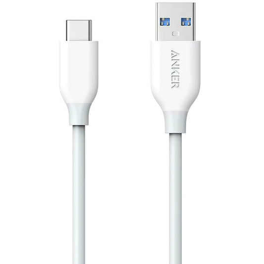 USB-A naar USB-C Anker PowerLine Data- en oplaadkabel, 18W, 0,9 m, wit A8163021 