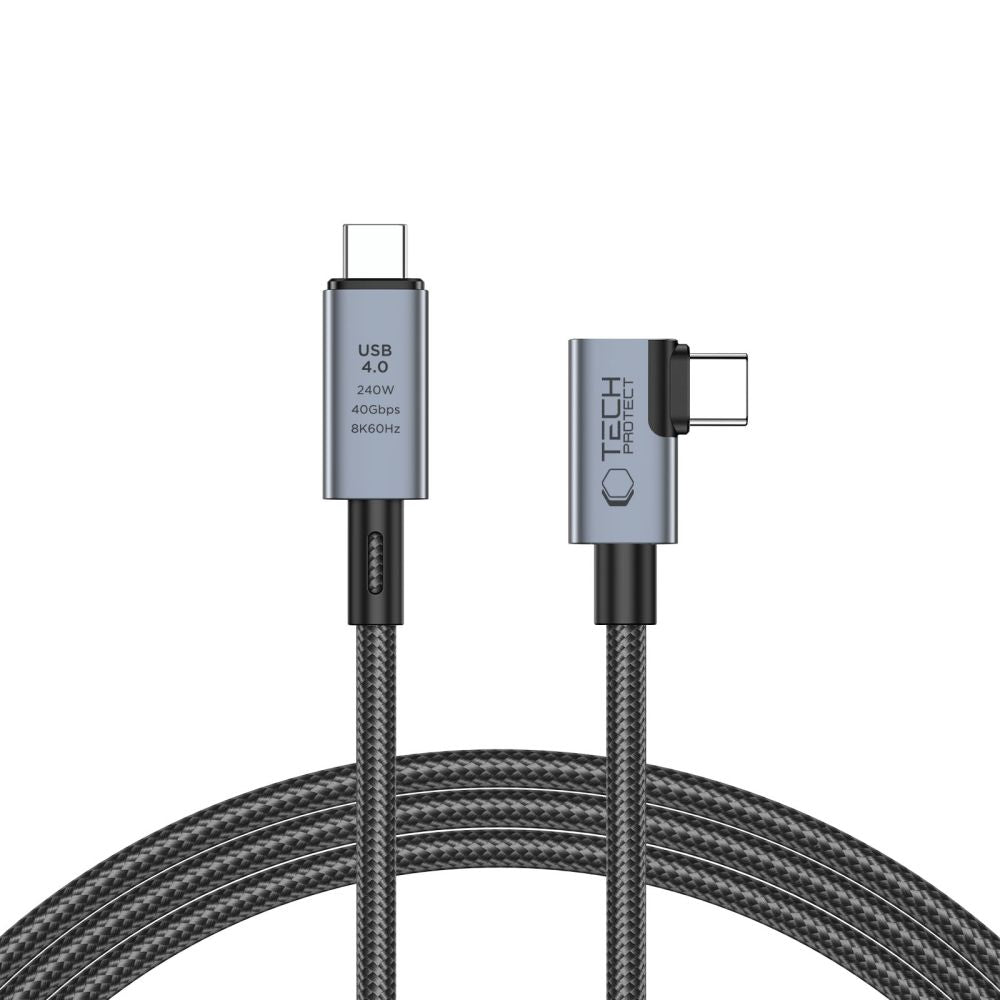 USB-C data- en oplaadkabel - USB-C Tech-Protect Ultraboost Max L, 240W, 1,5m, Grijs 