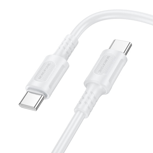 USB-C data- en oplaadkabel - USB-C Borofone BX111 Feliz, 60W, 1m, Wit 