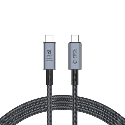 USB-C Data- en oplaadkabel - USB-C Tech-Protect Ultraboost Max, 240W, 2m, Grijs 