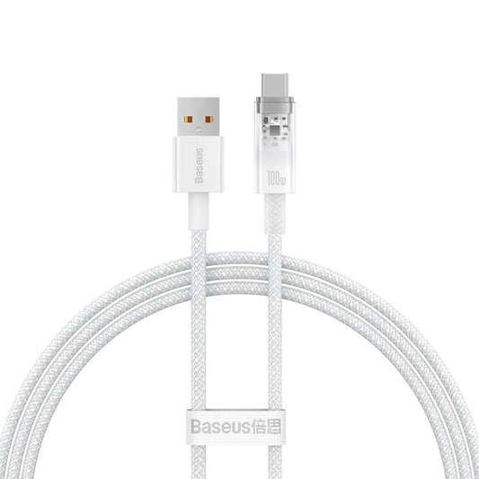 Daten- und Ladekabel USB-A - USB-C Baseus Explorer, 100W, 1m, Weiß CATS010402