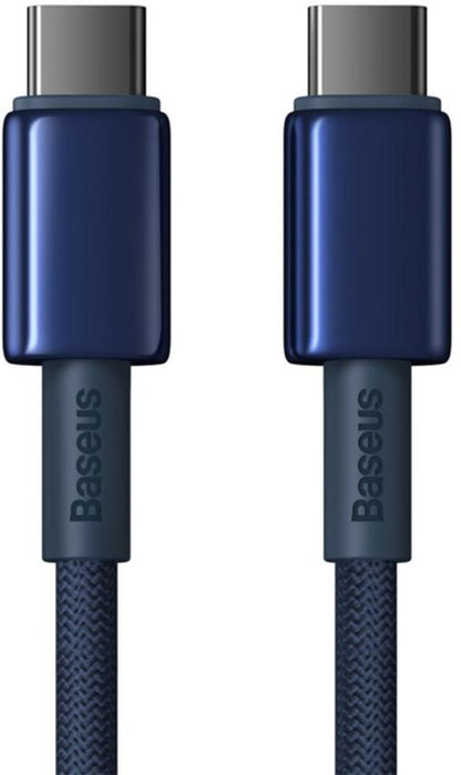 USB-C - USB-C Daten- und Ladekabel Baseus Tungsten Gold, 100W, 2m, Marineblau P10319800321-04