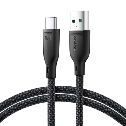 USB-A to USB-C Data and Charging Cable Joyroom Multi-Color S-A34, 100W, 1m, Black