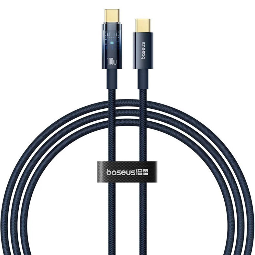 USB-C Daten- und Ladekabel - USB-C Baseus Explorer, 100W, 1m, Marineblau P10319704321-00