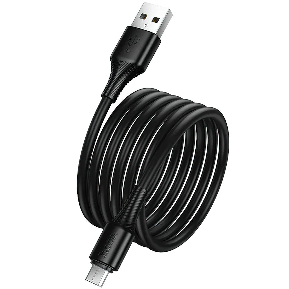 Data- en Oplaadkabel USB-A - microUSB HOCO X120, 18W, 1m, Zwart