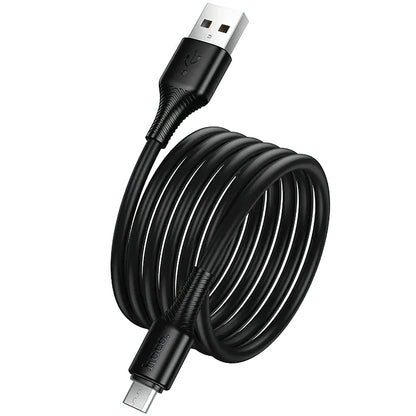 Data- en Oplaadkabel USB-A - microUSB HOCO X120, 18W, 1m, Zwart