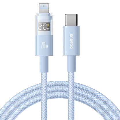 Data- en Oplaadkabel USB-C - Lightning Baseus Display 2, 20W, 1m, Blauw P10382703311-00