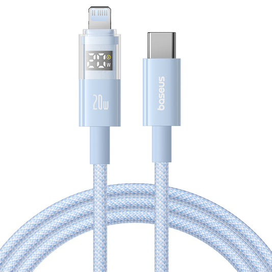 USB-C to Lightning Baseus Display 2 Data and Charging Cable, 20W, 1m, Blue P10382703311-00