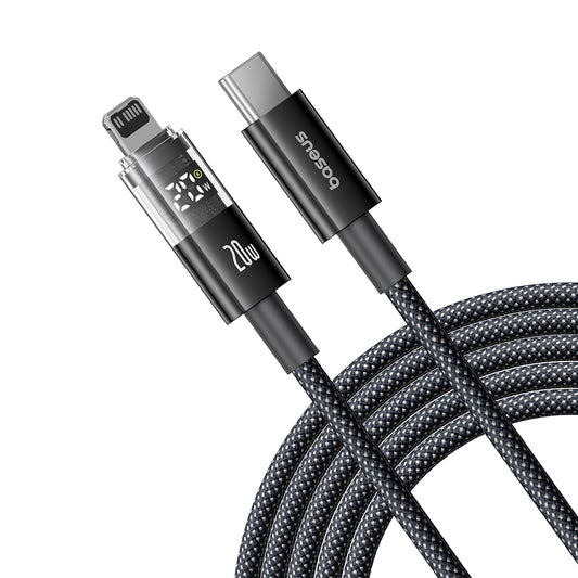USB-C to Lightning Data and Charging Cable Baseus Display 2, 20W, 2m, Black P10382703121-01