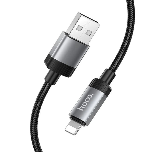 Data- en Oplaadkabel USB-A - Lightning HOCO X117, 18W, 1m, Zwart