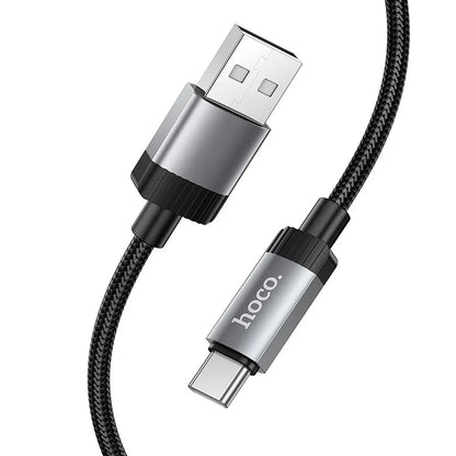 Data- en Oplaadkabel USB-A - USB-C HOCO X117, 60W, 1m, Zwart