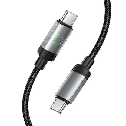 USB-C Data- en Oplaadkabel - USB-C HOCO X117, 60W, 1m, Zwart