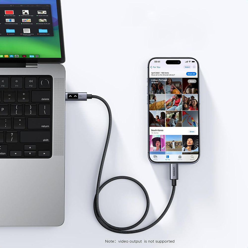 USB-C Daten- und Ladekabel - USB-C UGREEN L509, 100W, 0.5m, Grau