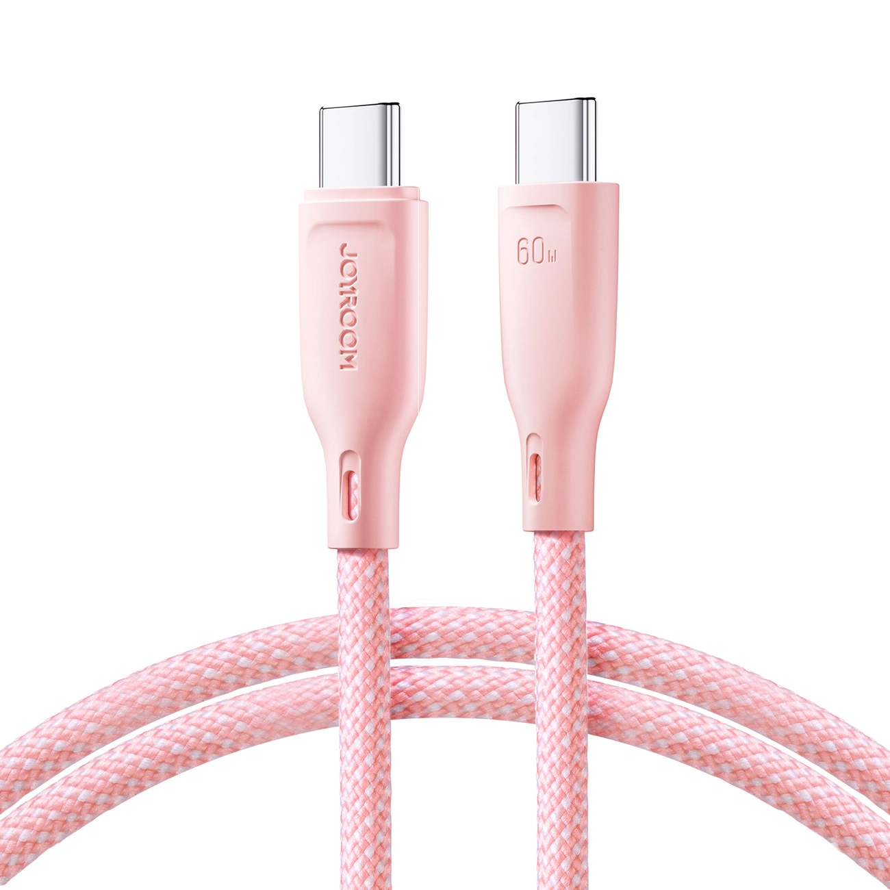 USB-C Data- en Oplaadkabel - USB-C Joyroom S-A34, 60W, 1m, Roze