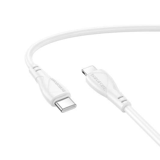 Câble de Données et de Charge USB-C - USB-C Borofone BX121 Energy, 60W, 1m, Blanc
