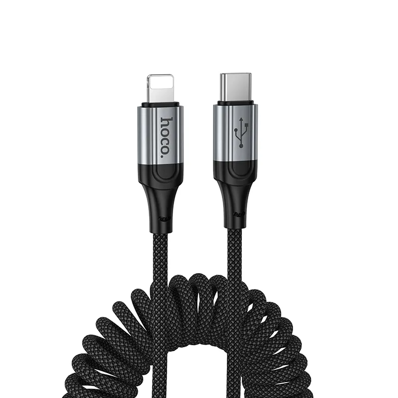 USB-C - Lightning Daten- und Ladekabel HOCO X121, 27W, 1,5m, Schwarz