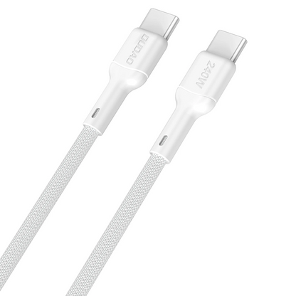 Data- en Oplaadkabel USB-C - USB-C Dudao L9C Max, 240W, 2m, Wit