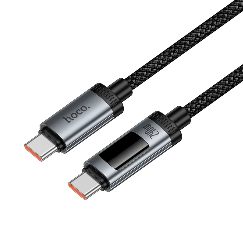 Câble de Données et de Charge USB-C - USB-C HOCO Display U148, 240W, 1.2m, Noir