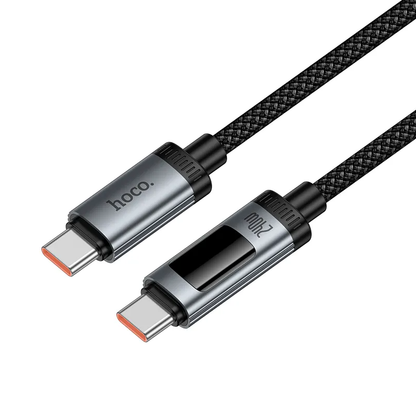 Câble de Données et de Charge USB-C - USB-C HOCO Display U148, 240W, 1.2m, Noir