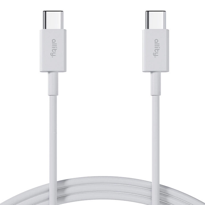 USB-C Data- en Oplaadkabel - USB-C Allity. AUC-03, 100W, 1m, Wit