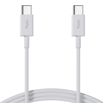 USB-C Data- en Oplaadkabel - USB-C Allity. AUC-03, 100W, 1m, Wit
