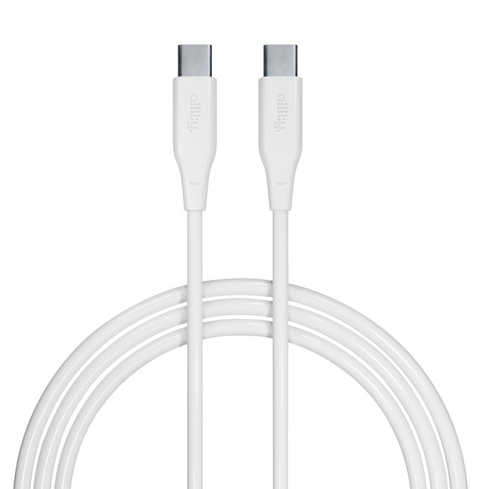 USB-C Data- en Oplaadkabel - USB-C Allity. AUC-02, 100W, 1m, Wit